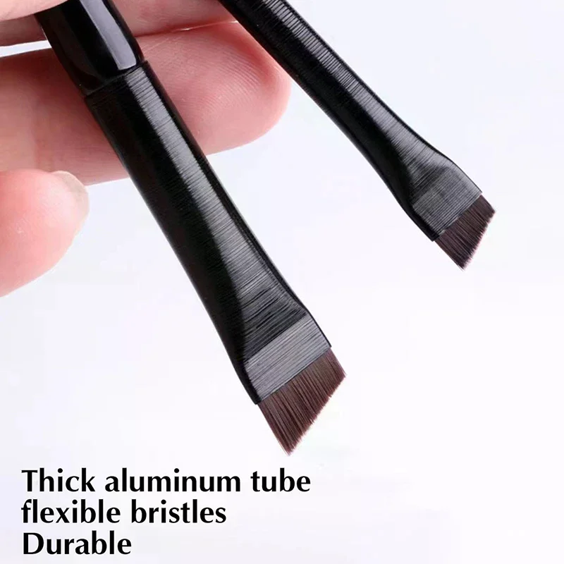 眉輪郭メイクブラシ眉毛アイライナーブラシプロフェッショナル超薄型角度付きライナーアイブラシメイクアップツール