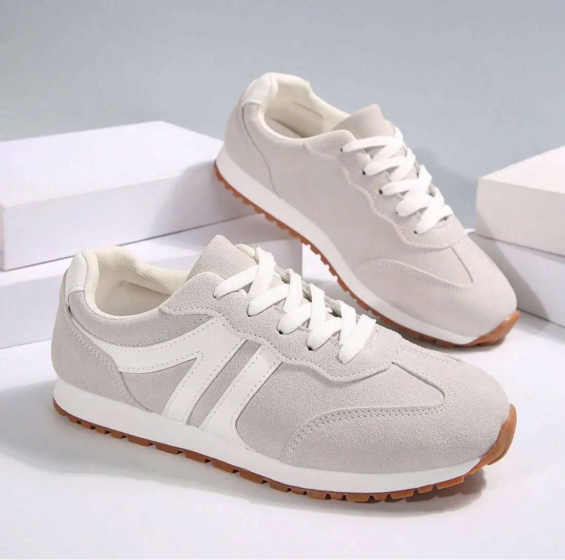 Women's Retro Striped Casual Sneakers Lightweight Breathable Walking Shoes Classic Athletic Footwear for Comfortable Wear