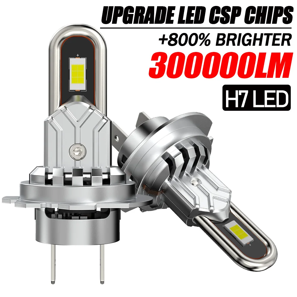 

H7 Super Bright LED Bulb 30000LM Upgrade CSP Chips Spotlight Car Headlights 6000K Plug And Play Diode Automobile Lamp Fog Lights