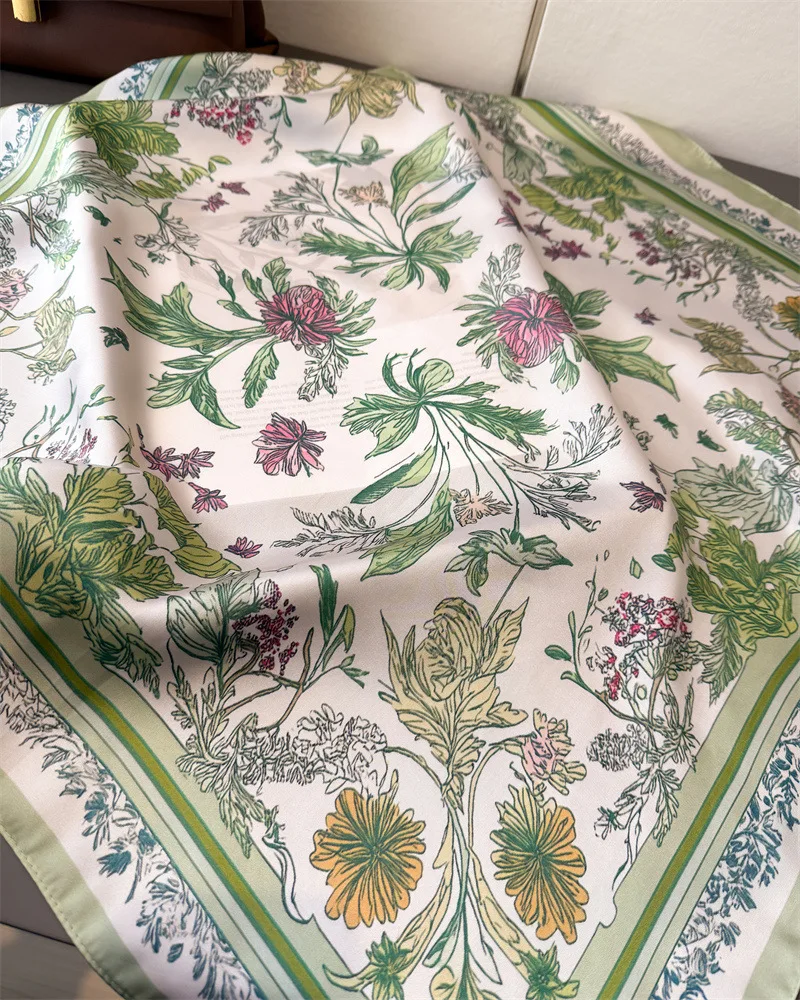 2025 الفاخرة الحصان طباعة الإناث الحرير وشاح للرقبة مربع الشعر الأوشحة فولارد عصابة رأس شالات يلتف منديل باندانا النساء