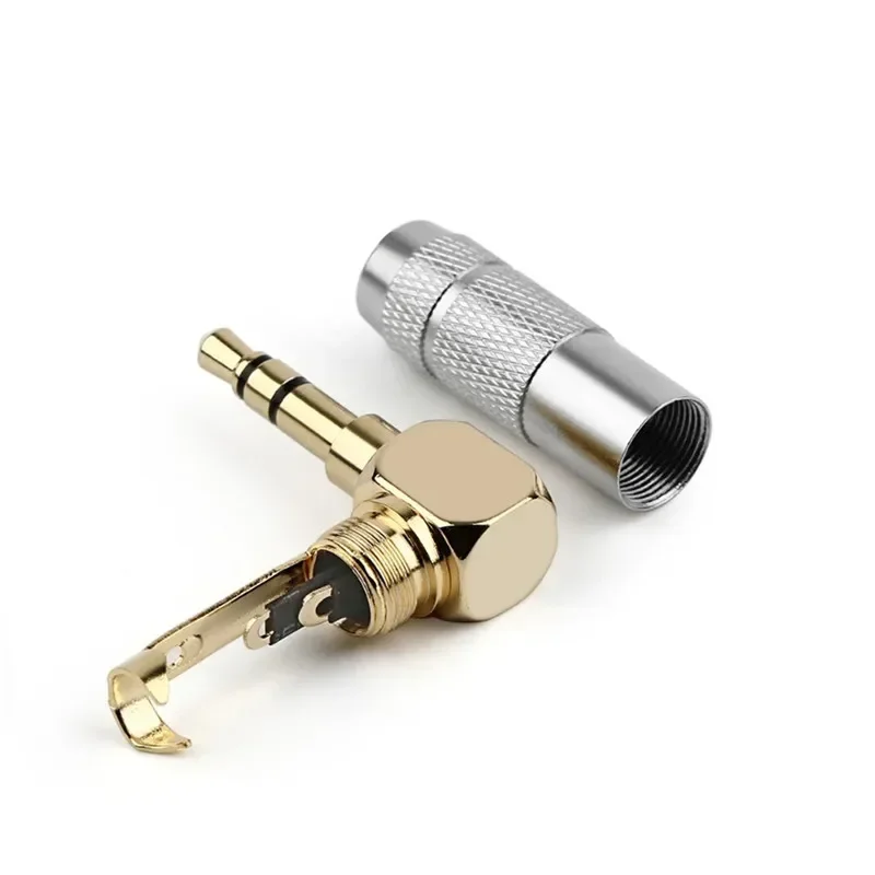 Conector Jack 3,5mm 90 grados para soldar 1/8 \