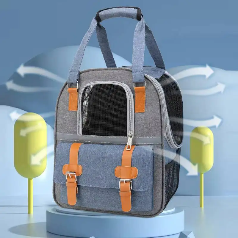 

Портативная парусиновая транспортировочная сумка для кошек и собак, дышащий сетчатый дорожный рюкзак, утолщенная износостойкая сумка большой вместимости, багаж для домашних животных