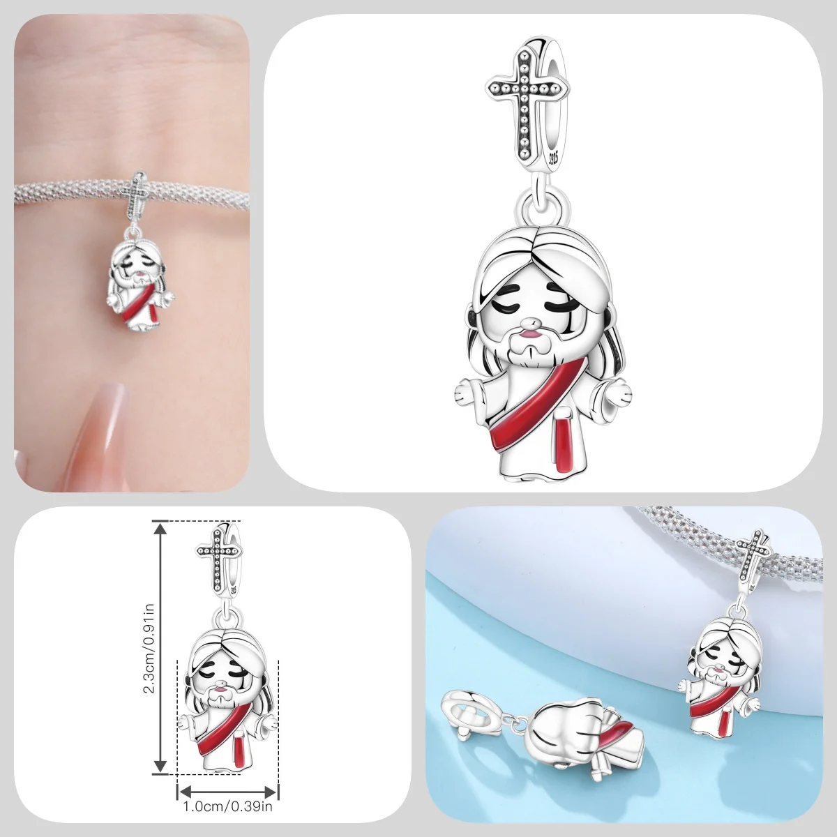HEIßER 925 Sterling Silber Cartoon Charakter Arzt Krankenschwester Paare Perlen Fit Frauen Armbänder Charms DIY Geburtstag Party Geschenke Schmuck – Detail 8