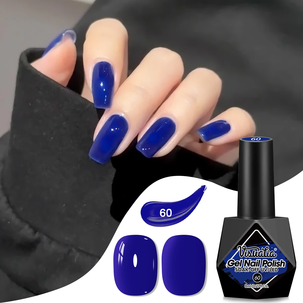 วิซูอาติอา 0.27 ออนซ์ เจลทาเล็บ/เจลทาเล็บกึ่งถาวรแบบ LED เหมาะสำหรับทุกฤดูกาล ต้องมีสำหรับร้านทำเล็บที่บ้าน ตัวเลือกแรกสำหรับของขวัญสำหรับผู้หญิง