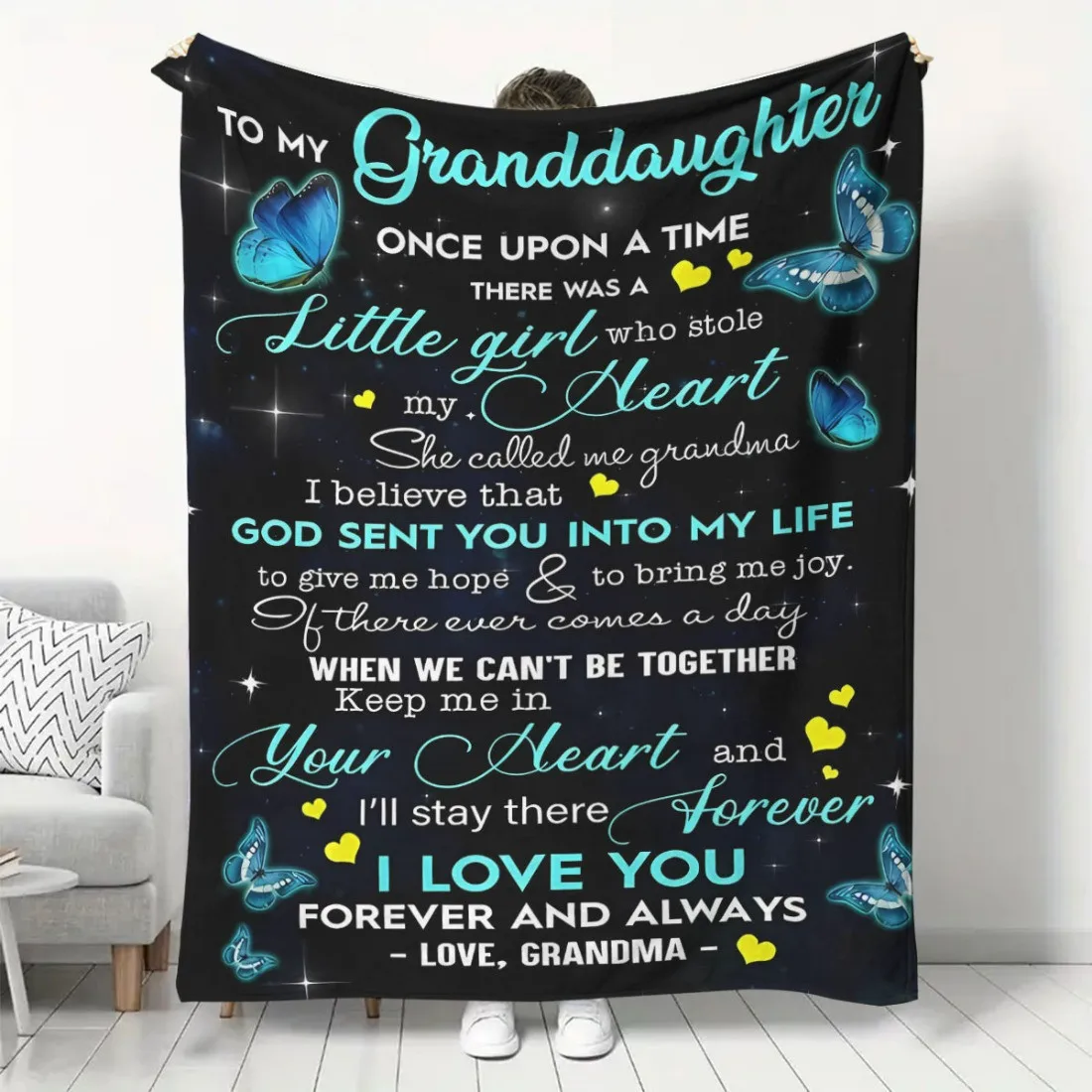 

Son Gift Blanket - Father to Son Loving Message Flannel Throw