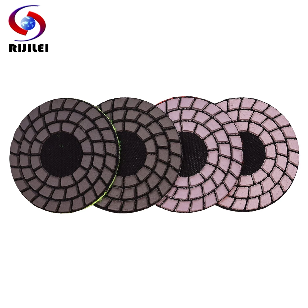 10 PCS/Set 3 Inch Diamond Dry Polishing Pad High‑hardness Natural Stone 80MM Sanding Disc For Granite Marble Sintered Stone