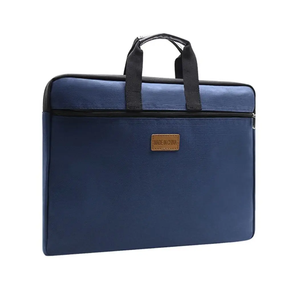 Simple Oxford Cloth A4 Portable File Bag Multi-layer File Organizer A4 File Folder Stationery Bag Zipper Documents Bag Student