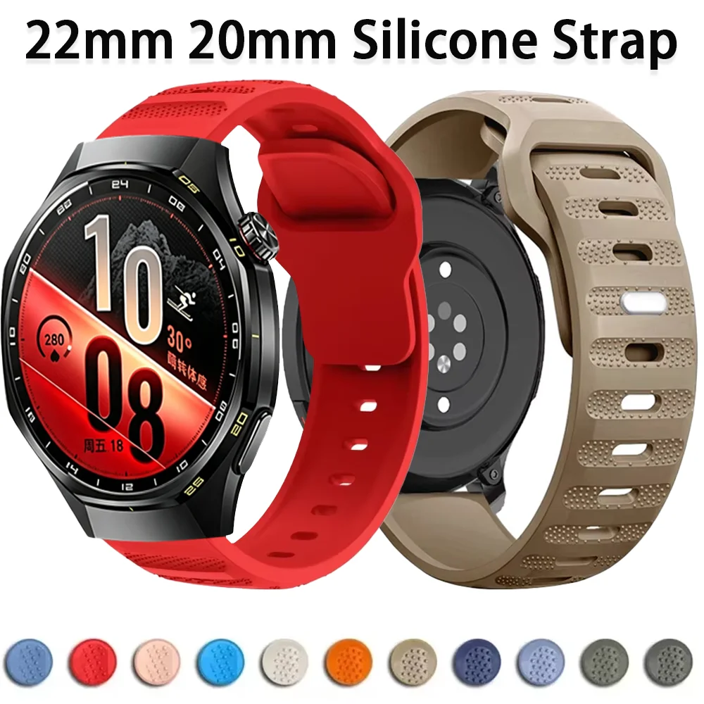 22mm 20mm Silicone Strap for Huawei Watch GT7 Pro GT7 GT6 5 4 46mm Wristband Amazfit Active 2 3 Balance 3 2 Bip Max 6 5 Bracelet