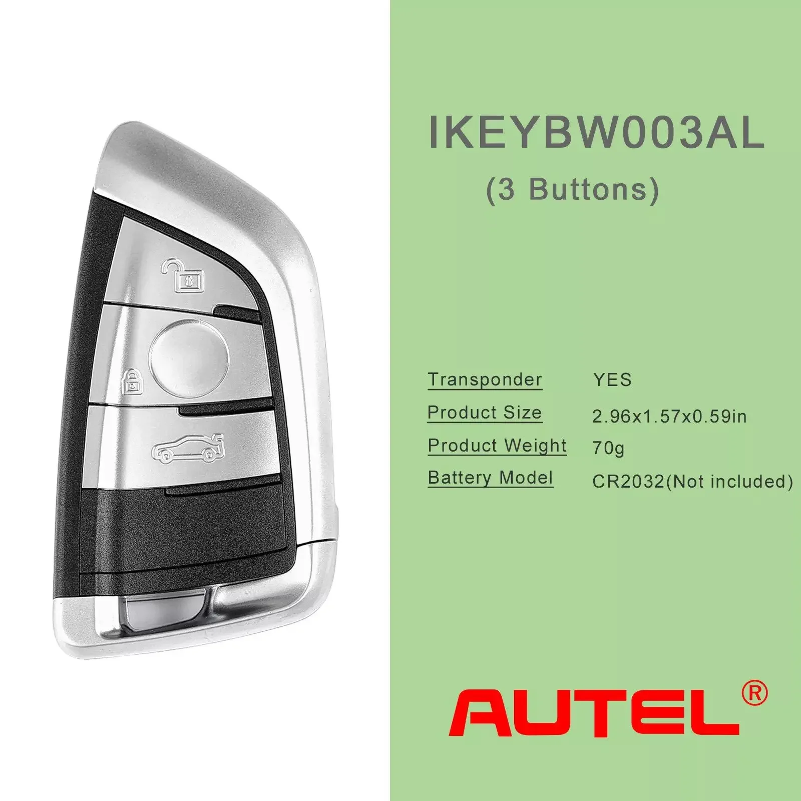 Autel Universal Smart Key for BMW Razor Style 3 Buttons IKEYBW0O3AL For KM100