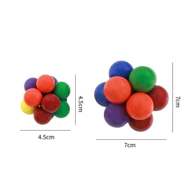 Creative Fidget Toy Adult Kids Toy Stress Reliever Elastic Colorful Ball Decompression Ball Variety Beaded Squeeze Balls