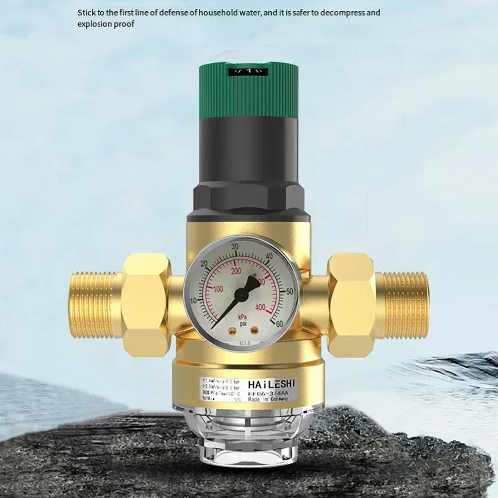 Adjustable Water Pressure Valve Brass Pressure Reducing Valve Accurate Pressure Adjustment Energy-saving Explosion-proof
