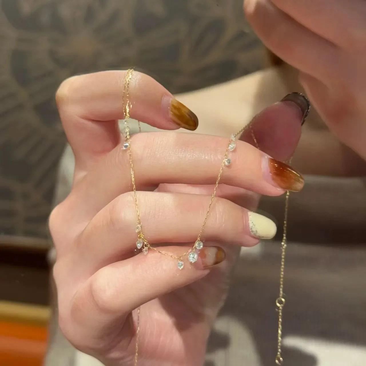 Jkeli S925 Sterling Silver Flash Diamond Zircon Tassel Necklace 18K Gold Plated Luxury Elegant 2025 New Design