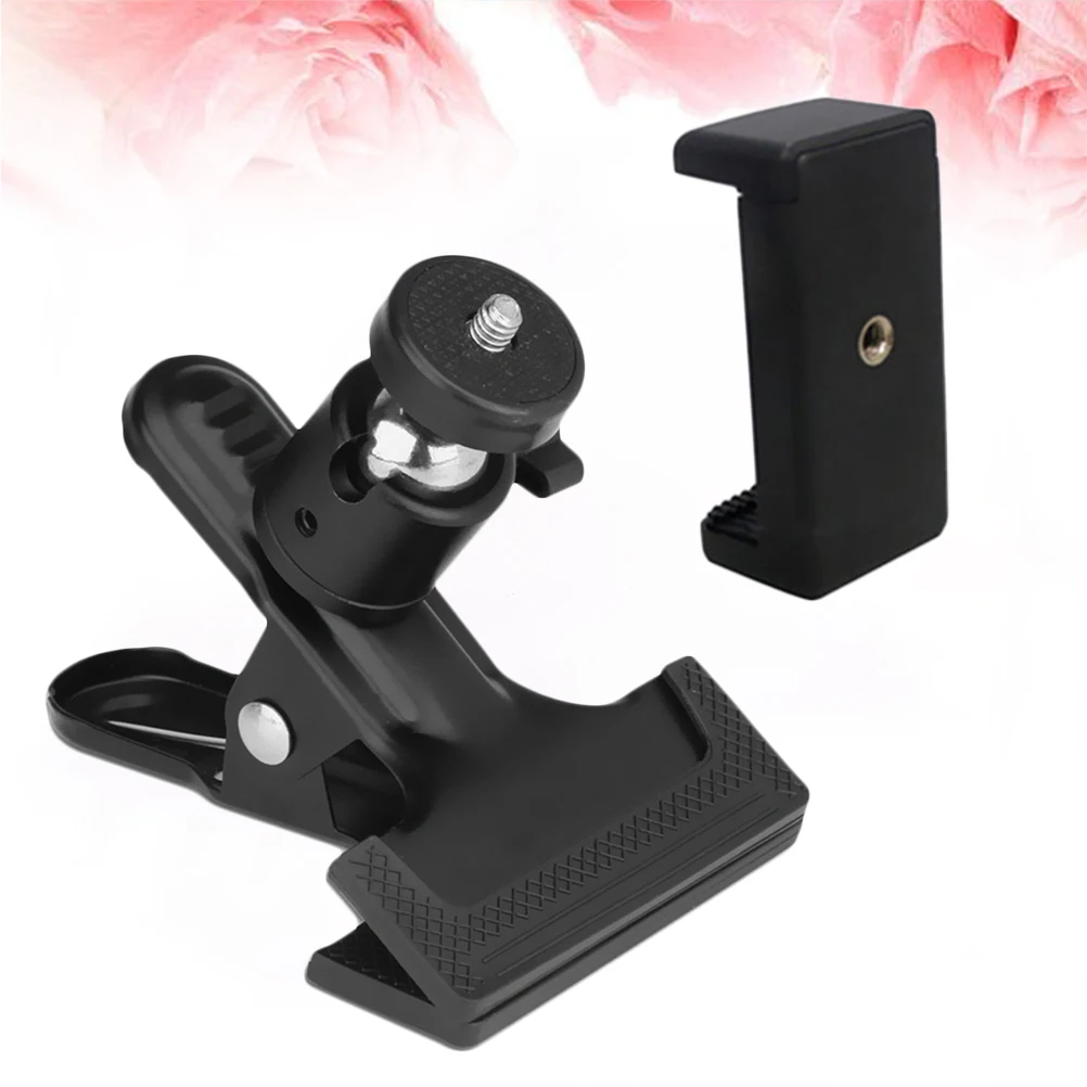 

360 Rotation Smartphone Mount Adapter Durable Clamp Desk Bedside Table Black Cabinet Mobile Phone Holder Landscape Portrait Cell