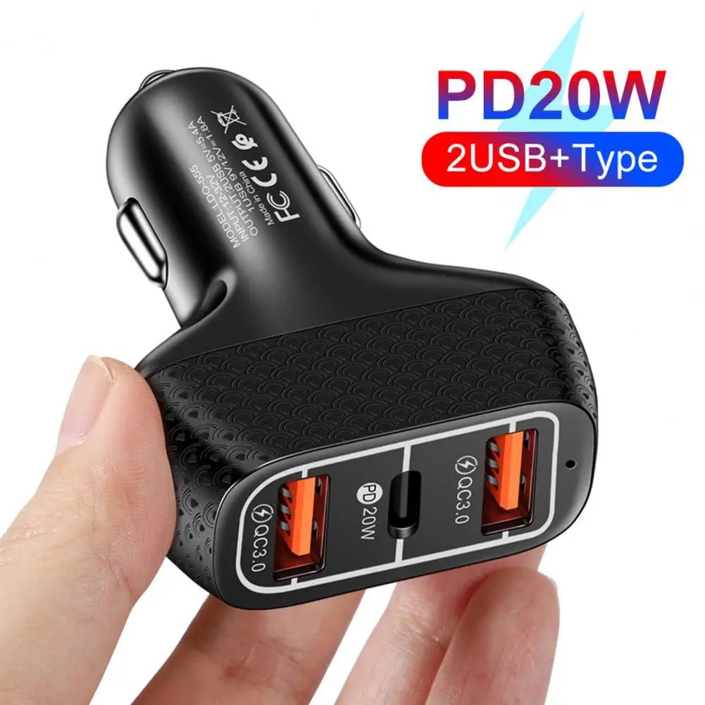 Dual USB Car Charger 80W Fast Charging Phone Adapter Type C 15A For IPhone 14 13 Pro Samsung Car Quick Charge