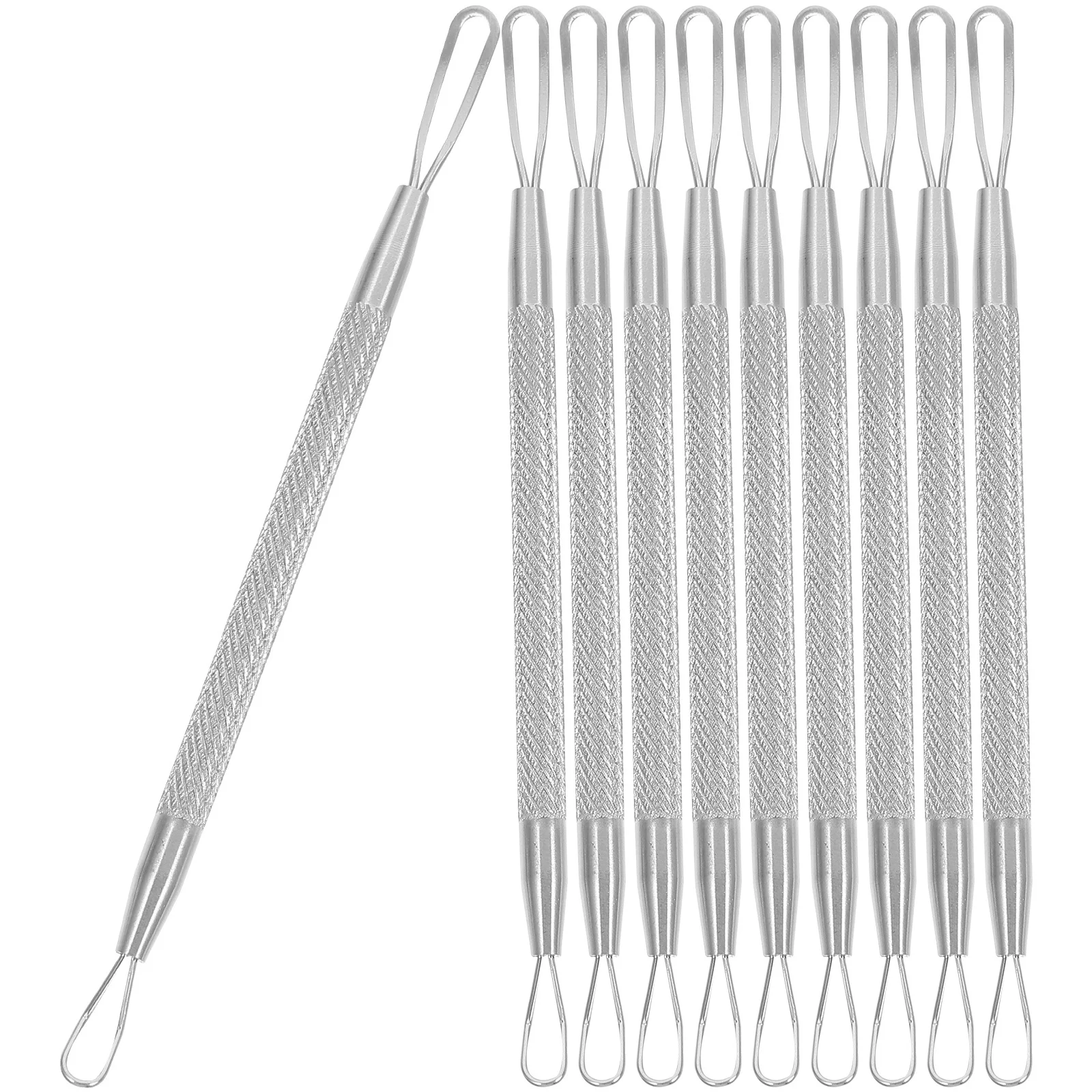 7 Stuks Comedondrukkers Rvs Puistje Gereedschap Voor Effectieve Huidverzorging Porie Reiniging Kits Tweekoppige Naalden