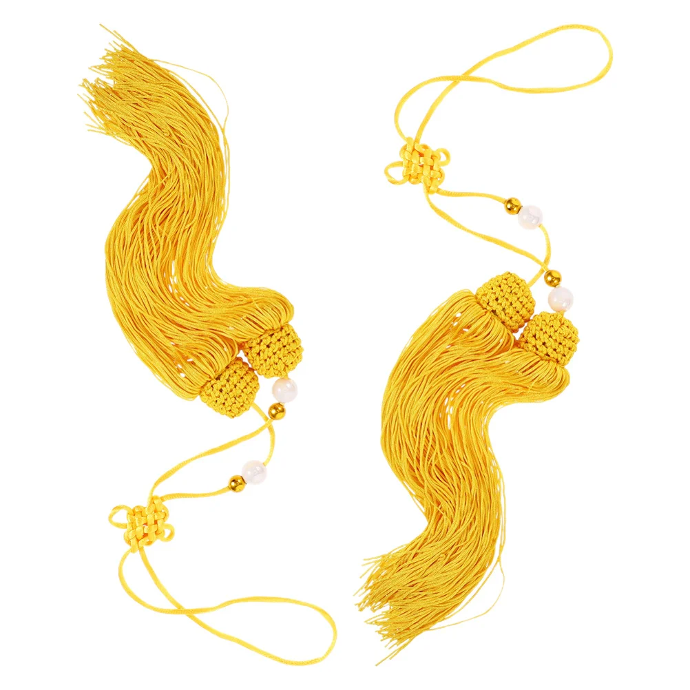 

2Pcs Secure Hanging Tassel Chinese Knot Lanyard Tassel Taichi Swords Martial Arts Training Decoration Accessory