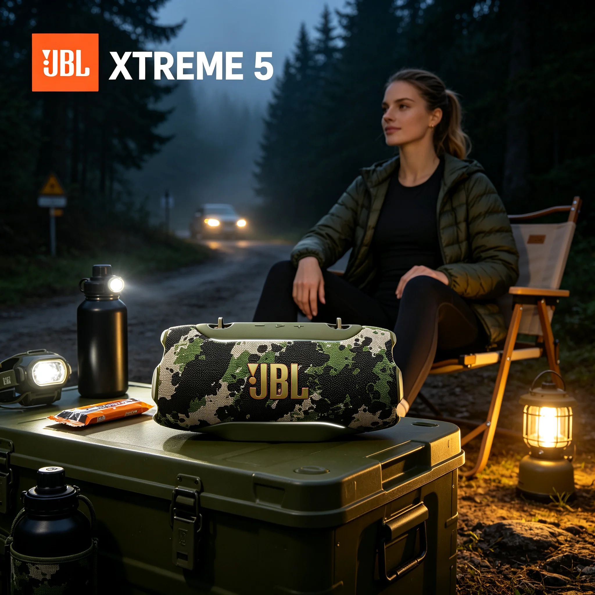 JBL XTREME 5 Wireless Bluetooth Speaker, Ambient Lighting, Punchy Bass, Rugged Body for Backyard, Poolside and Outdoor