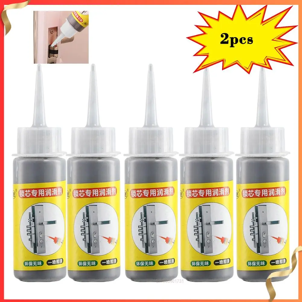 5pcs Graphite Powder Lock Lubricant – Natural Keyhole Pencil Powder for Door Locks, Windows, Keys, Hinges, Guide Rails 60ml