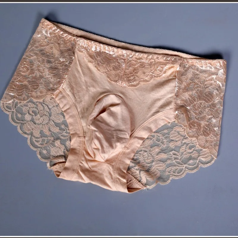 3XL حجم كبير سيسي الحقيبة سراويل رجل علم وظائف الأعضاء الملابس الداخلية مثير الدانتيل لينة مريحة U محدب ملخصات Feminization مثلي الجنس الملابس الداخلية #5