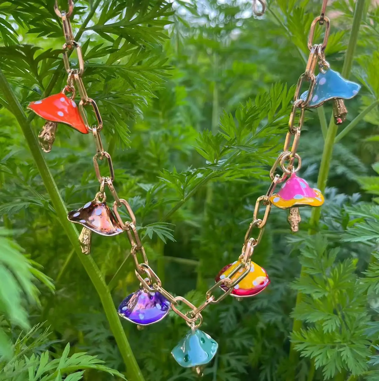 Creative Multi-layer Alloy Mushroom Pendant Hip-hop Necklace