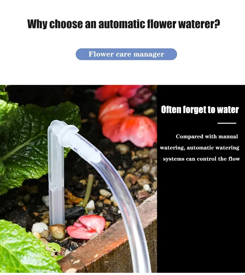 Doppelte Pumpe, intelligentes Tropfbewässerungssystem, Wasserpumpe, Timer, Garten, Solarenergie, Topfpflanze, automatisches Bewässerungsgerät – Detail 2