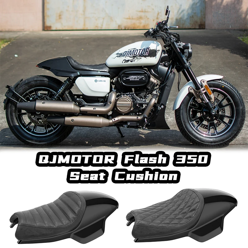 Motorcycle Body Parts Solo Seat Cushion Driver Passenger Seat Leather Elastic Memory Foam Cushion for QJMOTOR Flash 350