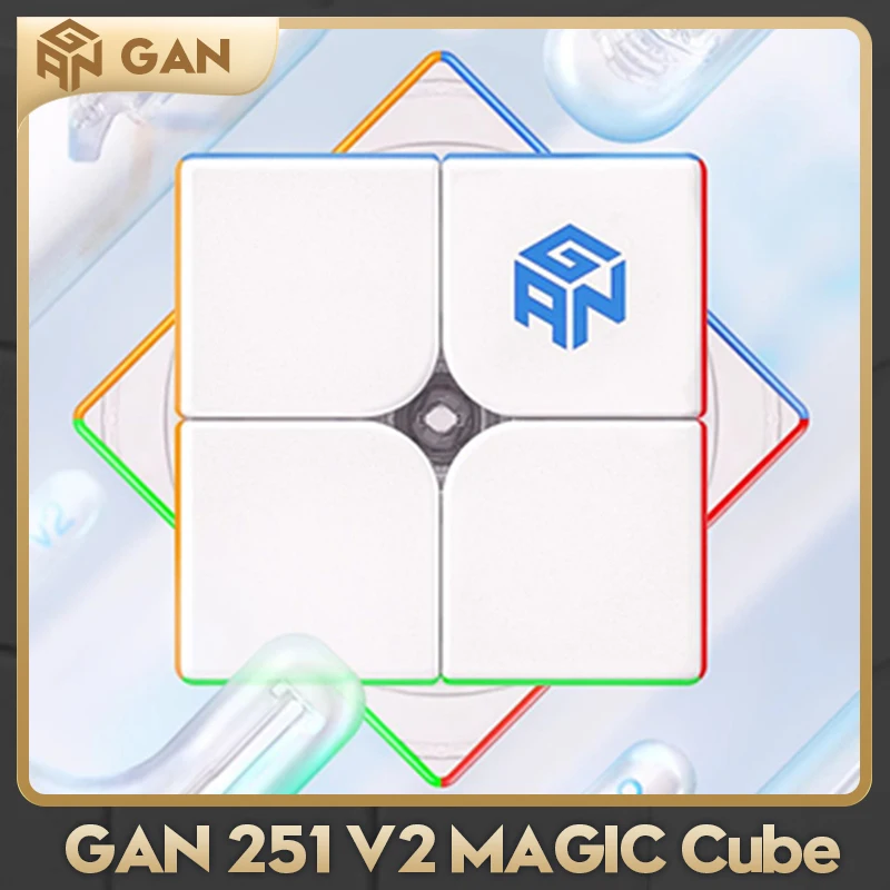 Gan 251 V2 Speed cube Stickerless GAN251V2 2X2 SpeedCube 2x2x2 Professional Magic Cube Toys for Children Gift Gan Cube