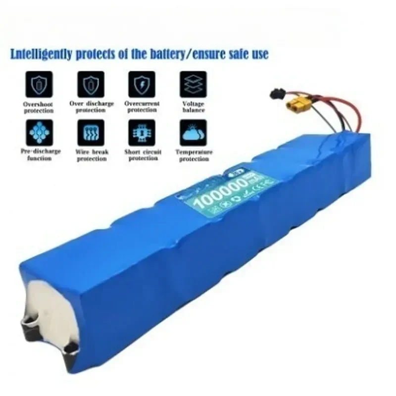 36V 100Ah 10S3P 18650 Battery Pack for Xiaomi Mijia M365 Pro Ebike Electric Scooter Rechargeable Battery BMS+42V2A Charger