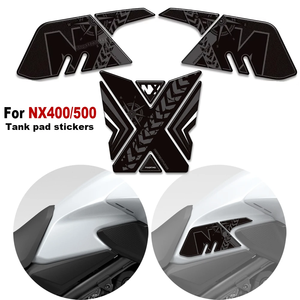 

Motorcycle 3D Epoxy resin Tank pad stickers protection decals kit For Honda NX400 NX500 NX 400 500 2024