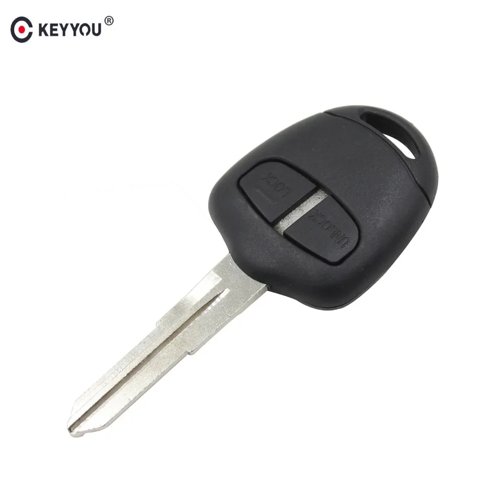 

KEYYOU 2 Buttons Replacement Remote Car Key Refit Cover Case Shell For Mitsubishi Pajero Triton Lancer Evo Uncut/Cut Blade