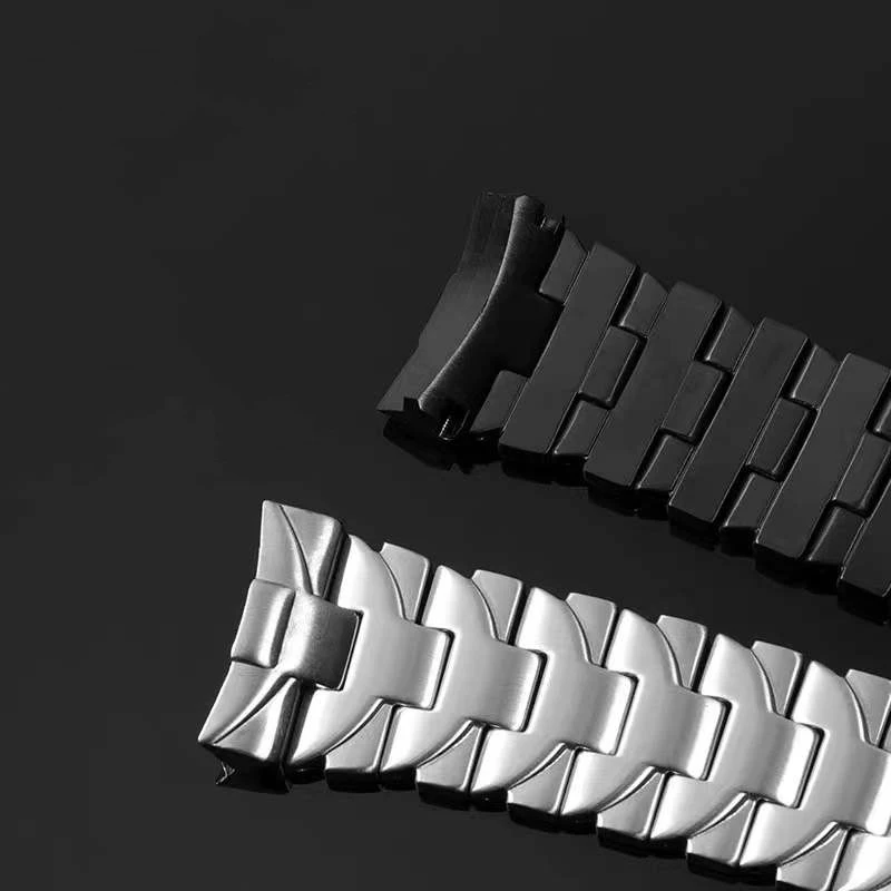 22mm 24mm Curved End Solid Steel Watch Band Metal Replacement Bracelet for Panerai PAM441 PAM111 PAM01316 Men's bracelet