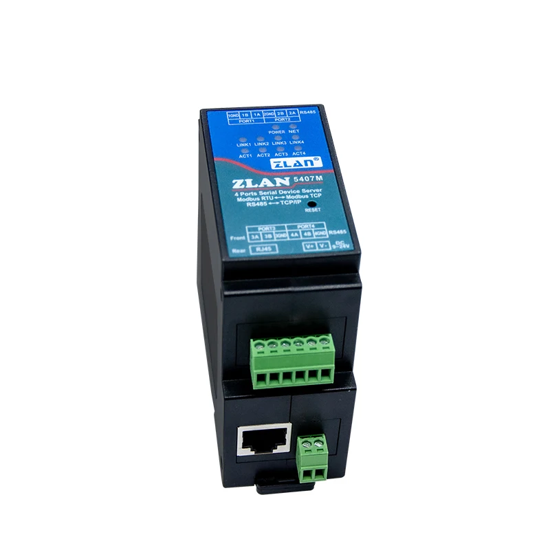 Dispositivos Iot modbus tcp gateway, 4 puertos, rs485, ZLAN5407M, rs485 a rj45, ethernet