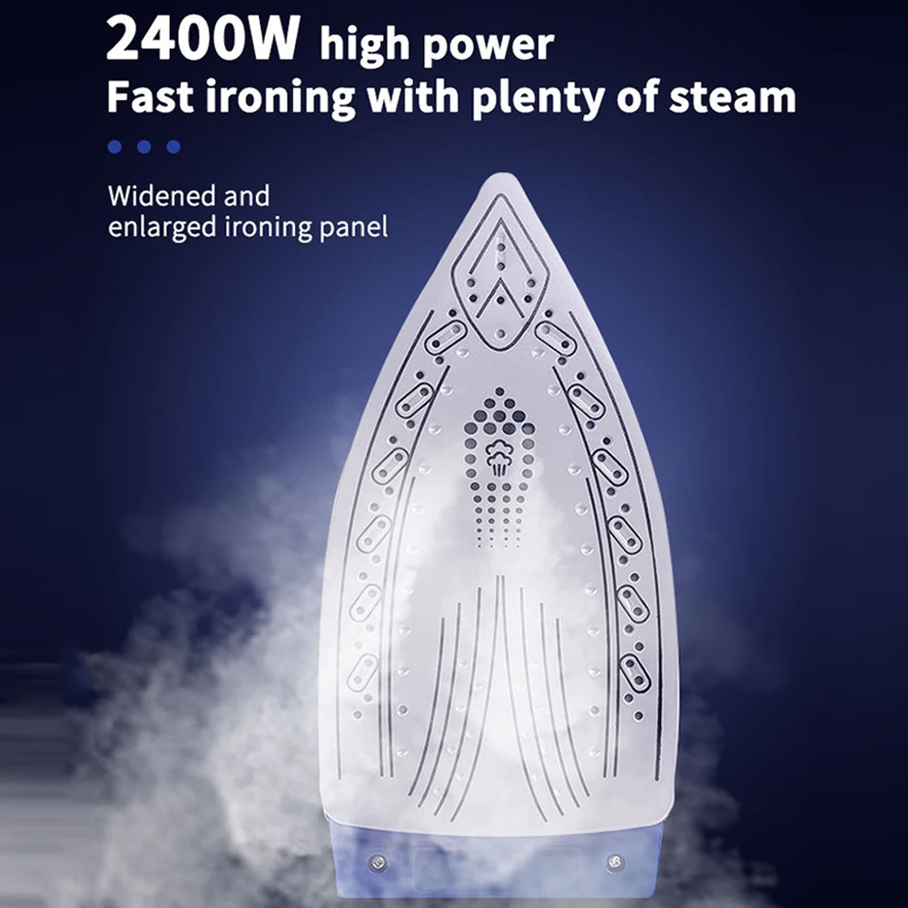 WHDPETS Steam Iron 220V EU Plug 1.2L Portable Household Electric Iron 2400W Multi-level Adjustment For Fast Ironing Clothes Iron