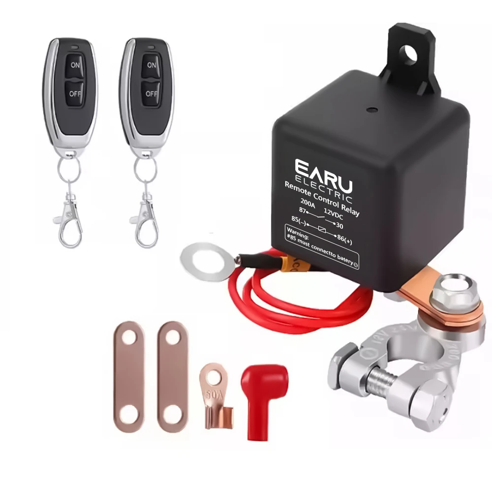 Batterieschalter-Relais, 12 V, ferngesteuert, Autosteuerung, Batterietrennschalter, Trennschaltung, Isolator, Diebstahlschutz, mit Dual-Fernbedienungsschalter-Relais – Detail 1