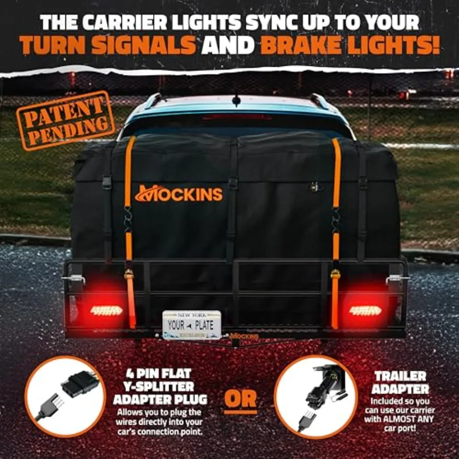 XL 66x30x14 عالية السكك الحديدية للطي وصلة البضائع الناقل مع 45 CuFt وصلة مقطورة حقيبة الناقل البضائع لسيارات الدفع الرباعي والشاحنة غطاء 500Lbs