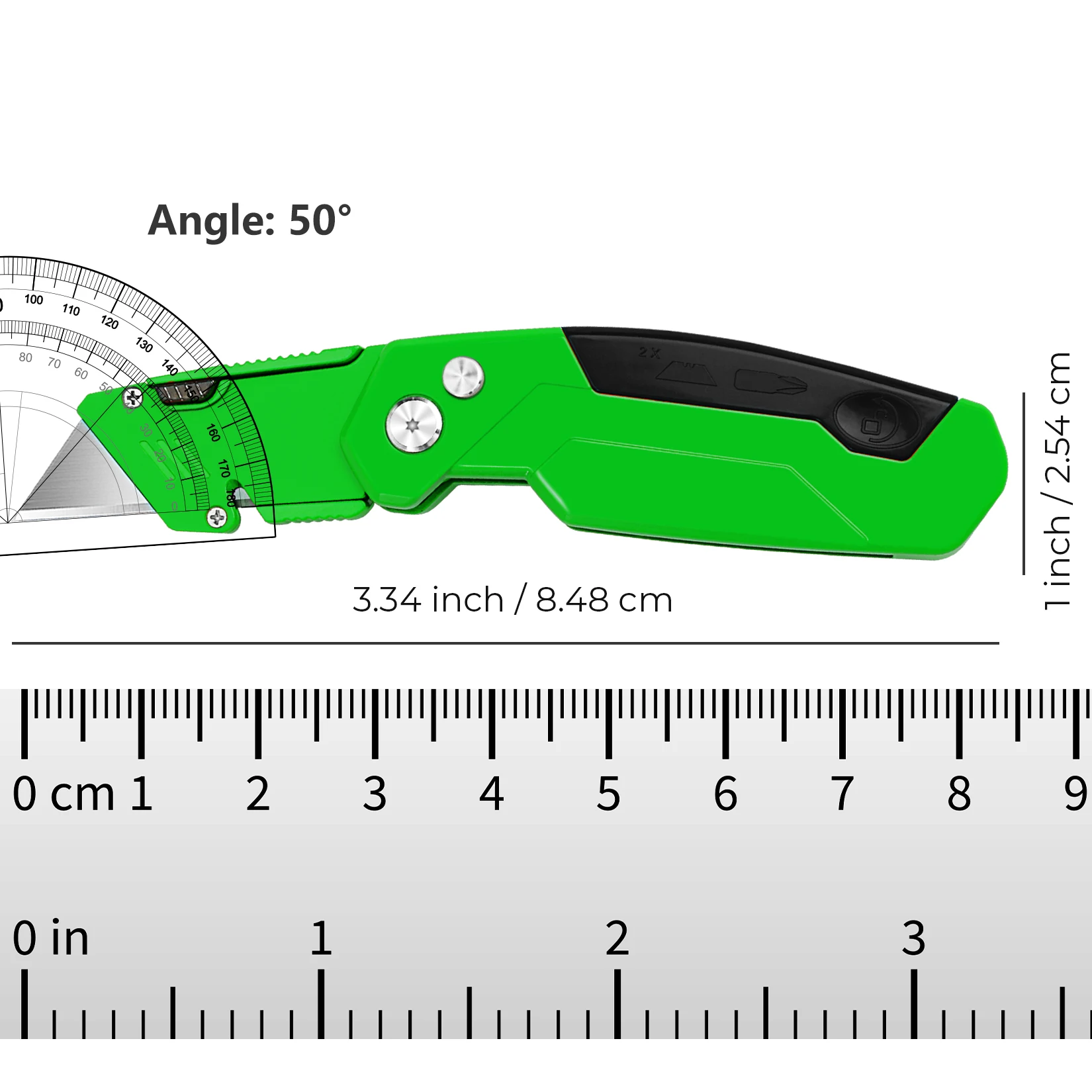 Coltello multiuso da 1 confezione, coltello multiuso retrattile e pieghevole, Design di stoccaggio della lama, taglierine per cartone, cartoni