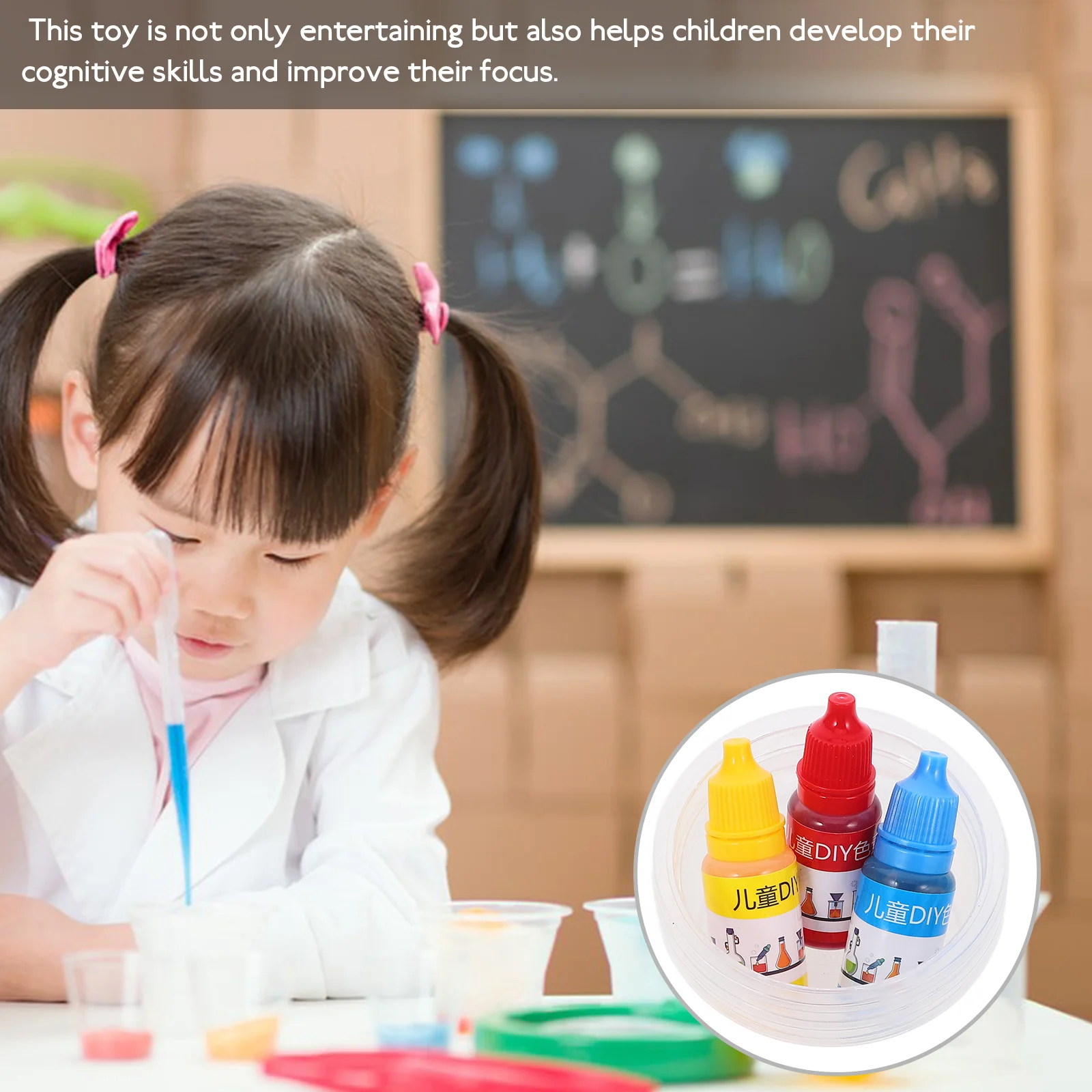 

Color Transfer Material Set Colour Sorting Toys Kids Plaything Mixing for Pe Early Development Science Baby Sensory