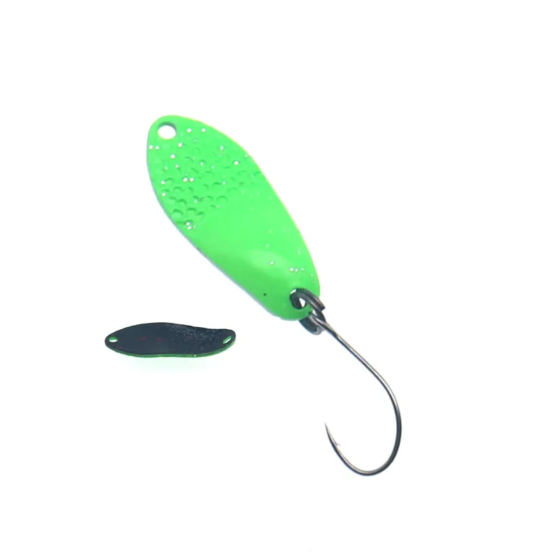 HISTOLURE Forellenköder, 2 g, 27 mm, Metall, Messing, Kupfer, bunt, Angeln, Mini-Löffel, Köder, Süßwasser-Stream-Gerät für Chub Barsch, Lachs