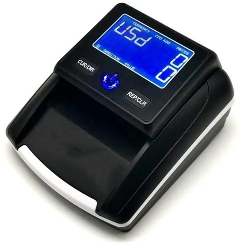 Portable Banknote Bill Detector Denomination Value Counter Counterfeit Detector Cash Tester Machine US Plug