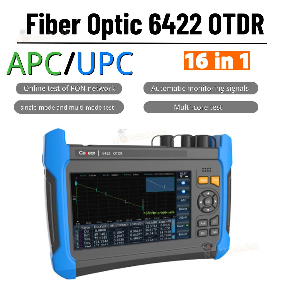 

Time Domain Reflectometer (OTDR) 6420 Optical Power Meter FTTH 3G Networks VFL 1310 1550 1625Nm Fiber Optic Equipment