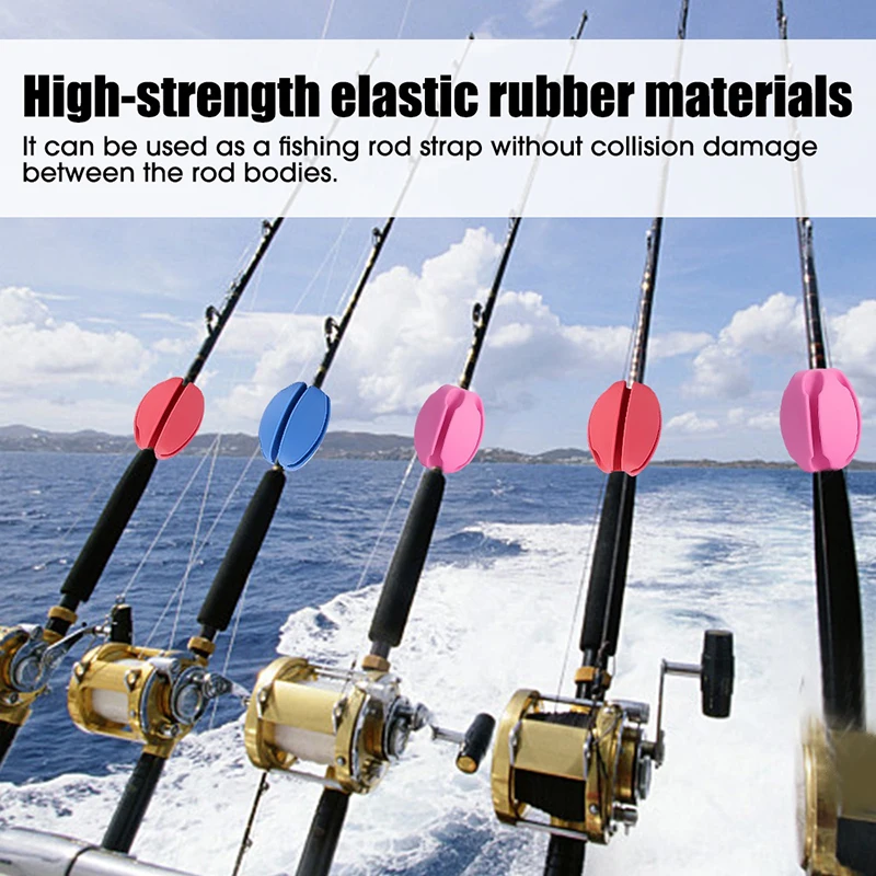 Silicone Fishing Rod Stopper Mini Fishing Rod Fixed Ball Rod Ball Protection Anti-Collision Rod Retractor Fishing Tool Accessory