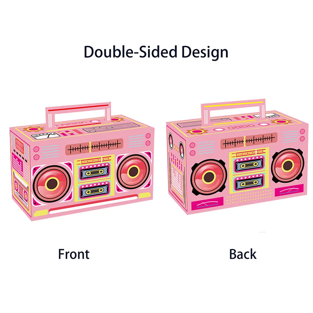 1 pack Novelty Boom Box Gifts Boxes Boom box Candy Boxes for 80’s 90\'s Theme Retro Decor and Hip Hop Party Supplies Props Radio
