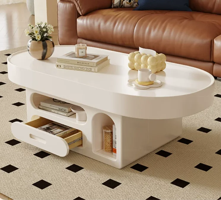 xx-2026 New French Luxury Cream Style Coffee Table, Living Room Home Small Apartment Popular Coffee Table&