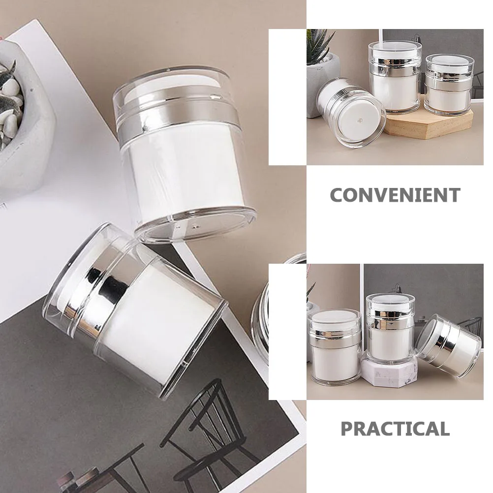 3Pcs Airless Lotion Pump Bottle Premium PP Material Leakproof Container for Cream Lotion Essential Oils Travel Use