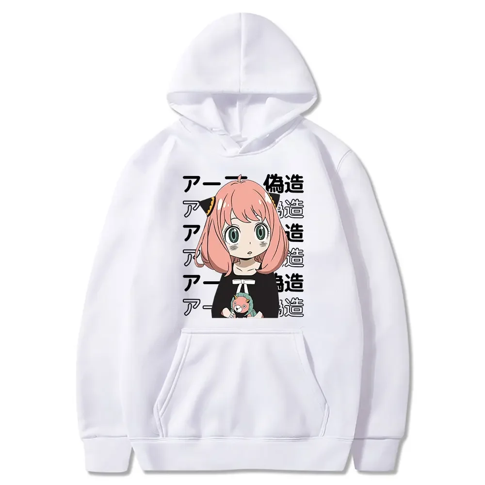 Japan Anime Spy X Family Anya Forger Cute Printed Hooded Men Women Comfortable Hoodies Oversized Pullover Harajuku Sweatshirt