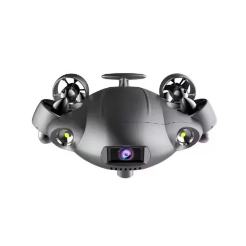 

Modern underwater drone, new model with robotic arm claw and remote control with camera function