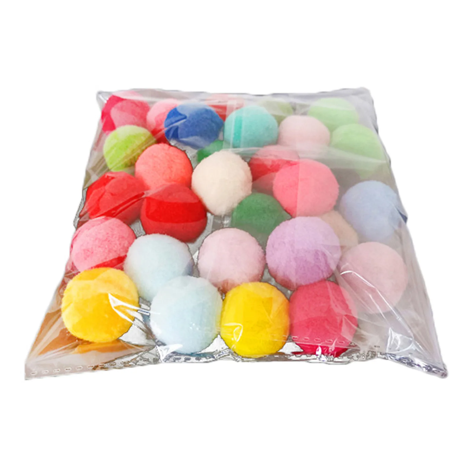 10/50/100Pcs Cats Polyester Plush Balls Interactive Play Training Toy Cat Toy Ball Creative Colorful Interactive Cat Chew Toys