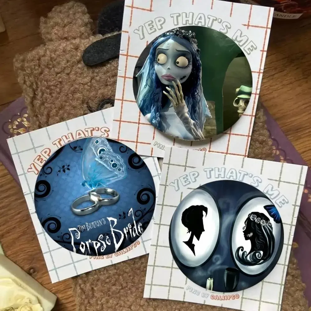 Movie C Corpse Bride    Badge Tinplate Coin Brooch Clothing Backpack Accessories Lapel Pin