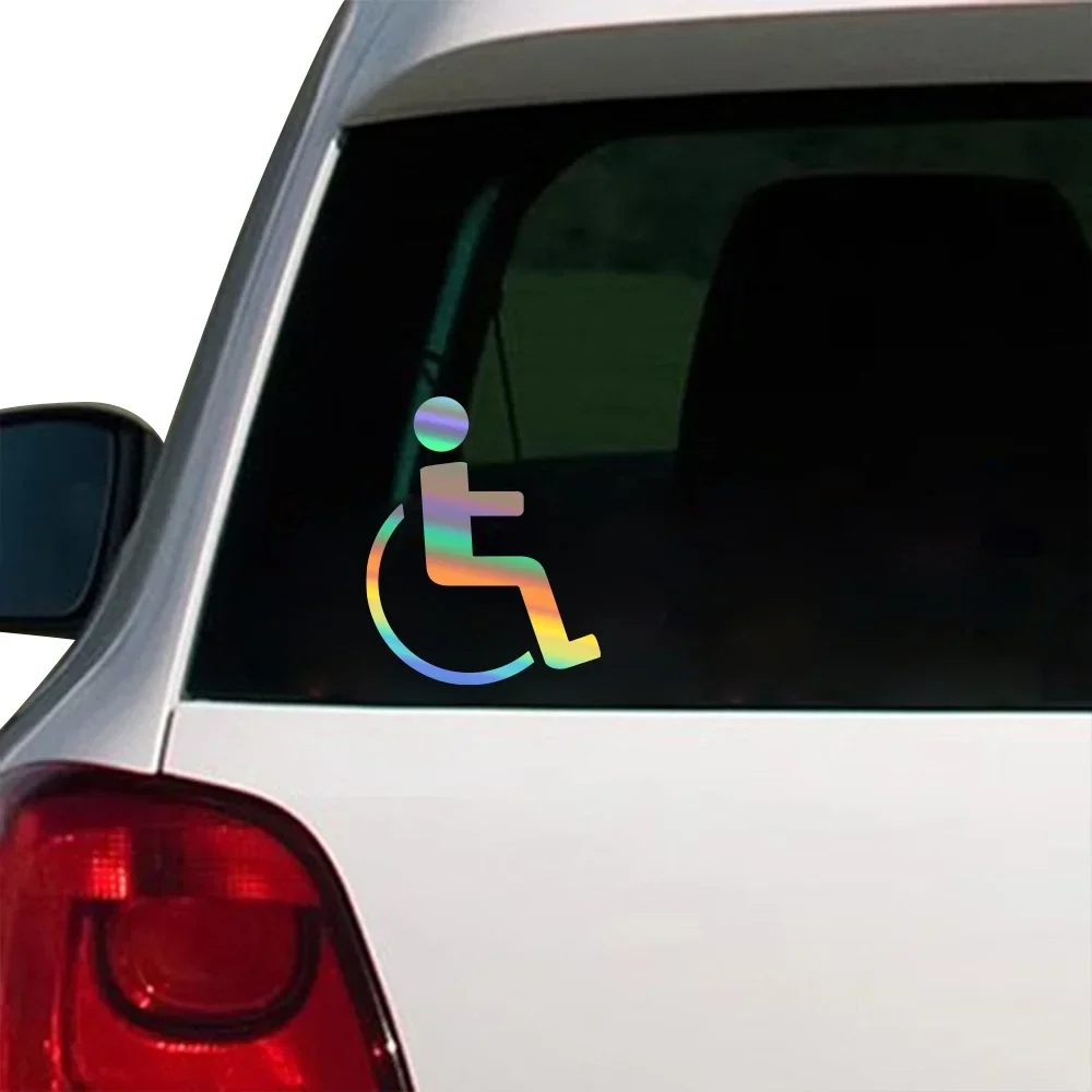 Disabled On Board Car Wheelchair Sign Sticker PVC Waterproof Scratch Resistant Decals Auto Windshield Window Styling Decoration
