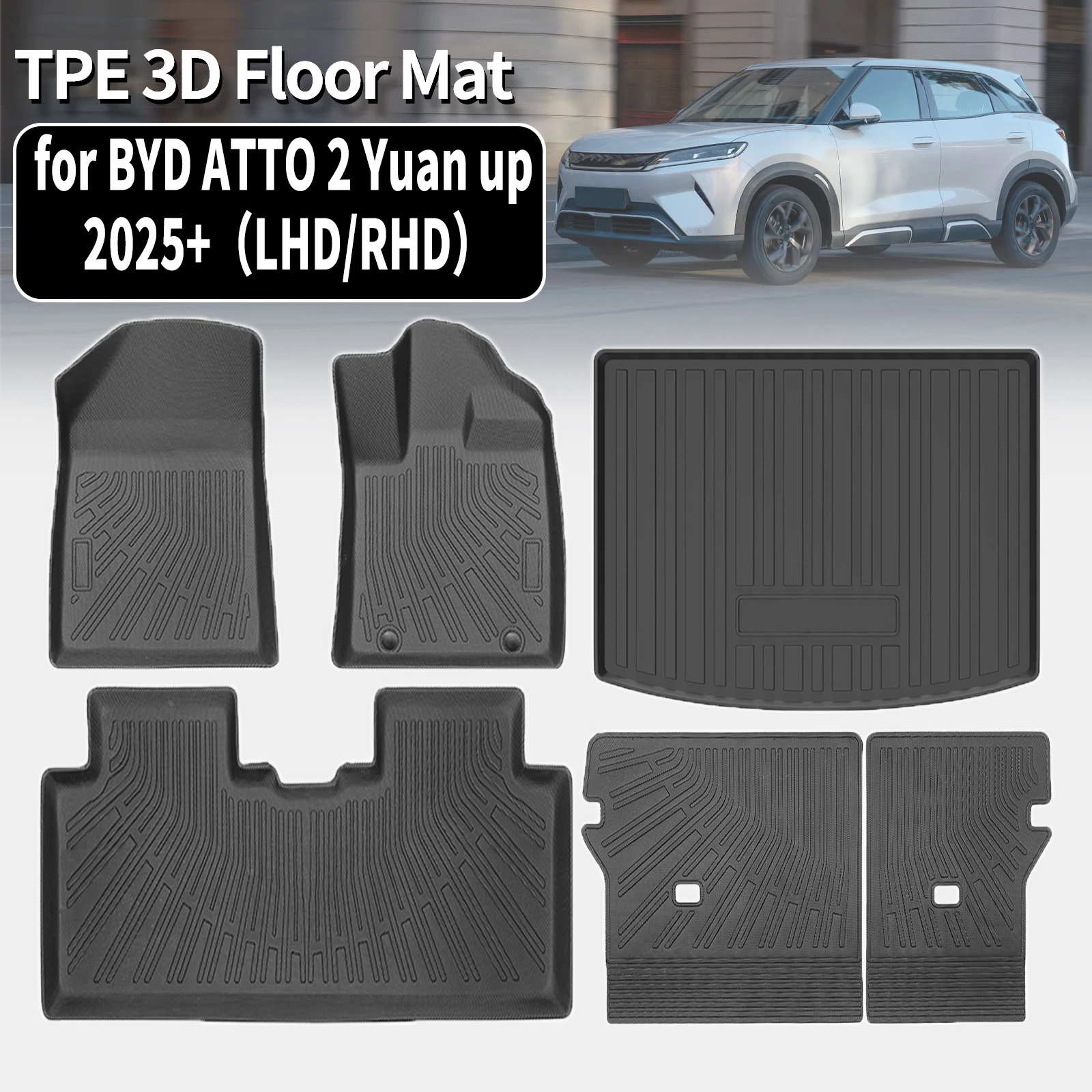 

for BYD ATTO 2 Yuan up 2025 2026 Eco-Friendly TPE Floor Mats Non-Slip Dustproof Car Interior Accessories